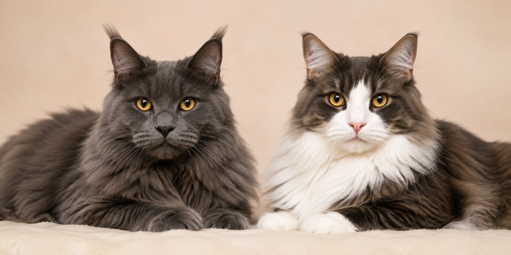 Kiera and Garnet Maine Coon pairing