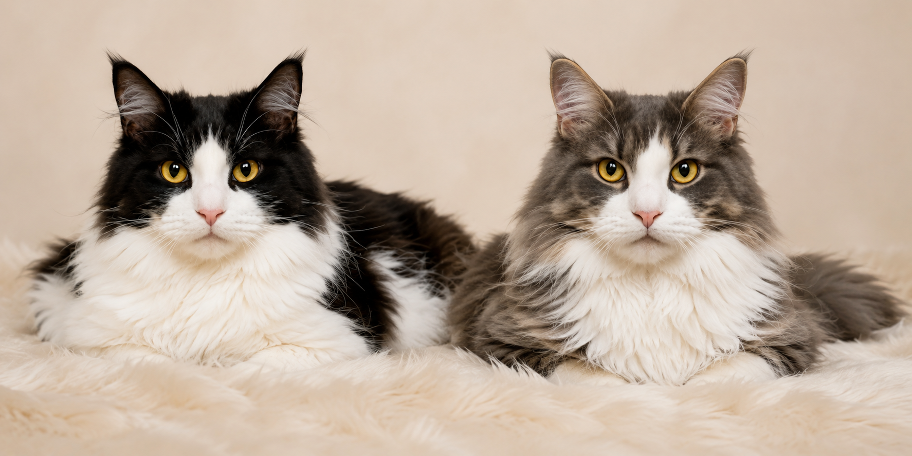 Lillith and Garnet Maine Coon pairing